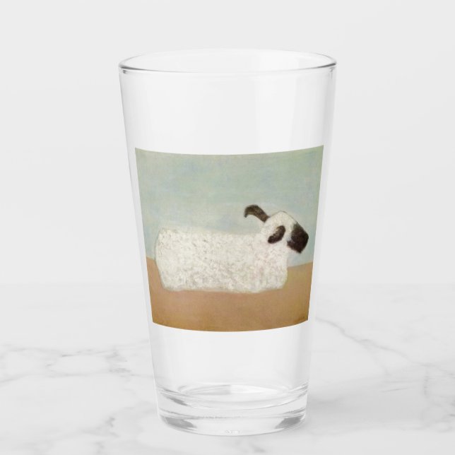 Sheep (by Milton Avery) Glass (Front)