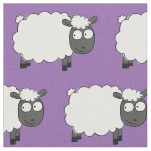 Sheep Cartoon Adorable Kids Baby Fabric