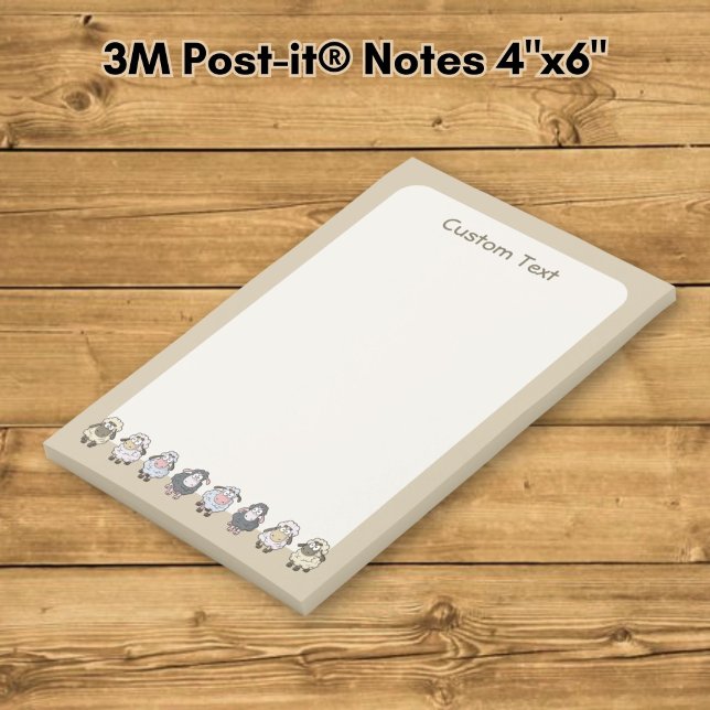 Sheep Cartoon Beige Post-it Notes (Creator Uploaded)