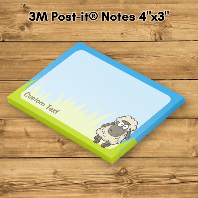 Sheep Cartoon Beige Post-it Notes (Creator Uploaded)