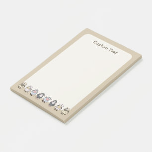 Sheep Cartoon Beige Post-it Notes