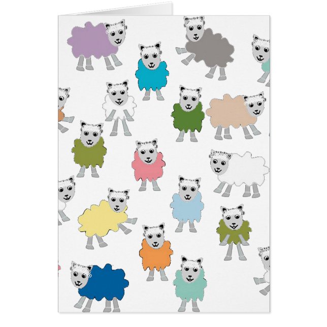 Sheep Cartoon Colourful (Front)