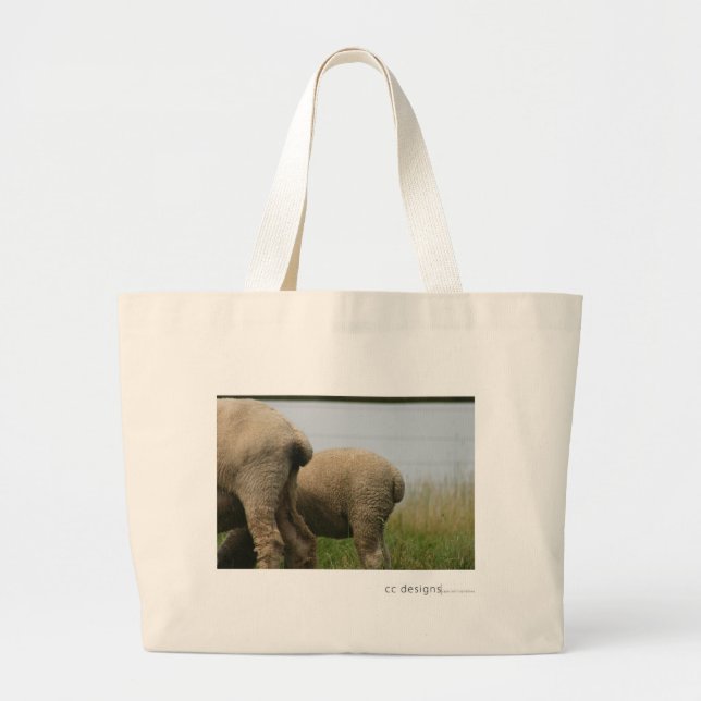 Sheep, cc-designs-logo large tote bag (Front)