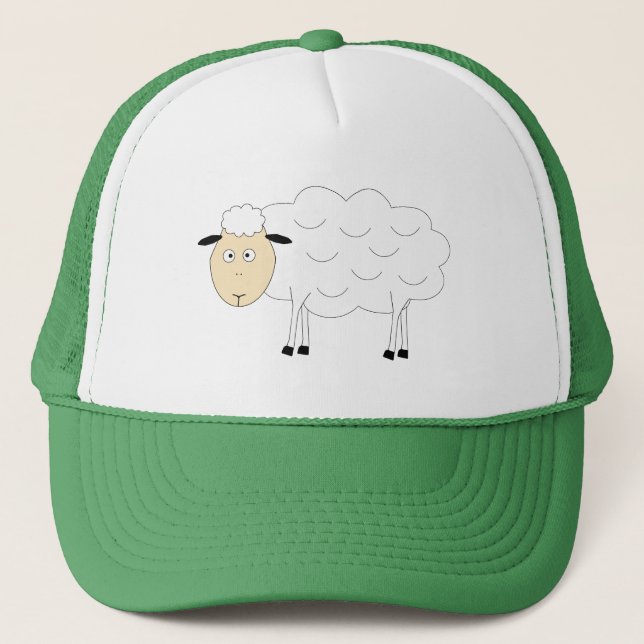 Sheep Character Trucker Hat (Front)