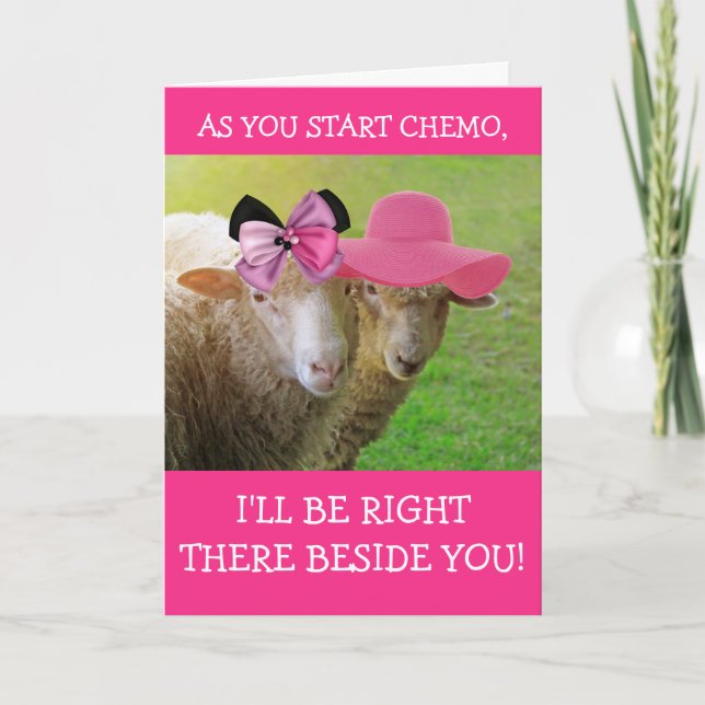 Sheep Chemo Cancer Support Card (Front)