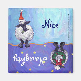 Sheep Christmas Magnet