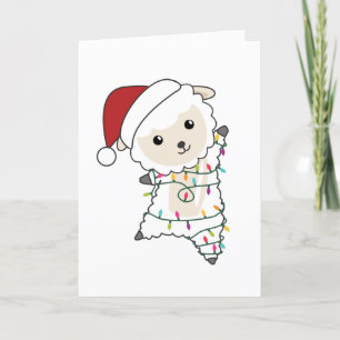 Sheep Christmas Sheep Winter Animals Adult Cloth F Holiday Card