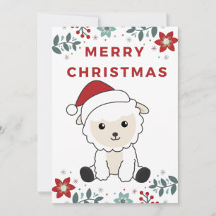 Sheep Christmas Sheep Winter Animals Holiday Card