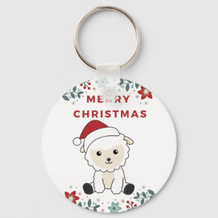 Sheep Christmas Sheep Winter Animals Keychain