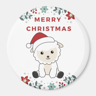 Sheep Christmas Sheep Winter Animals Magnet