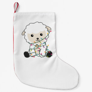 Sheep Christmas Snow Winter Animals Sheeps Adult C Small Christmas Stocking