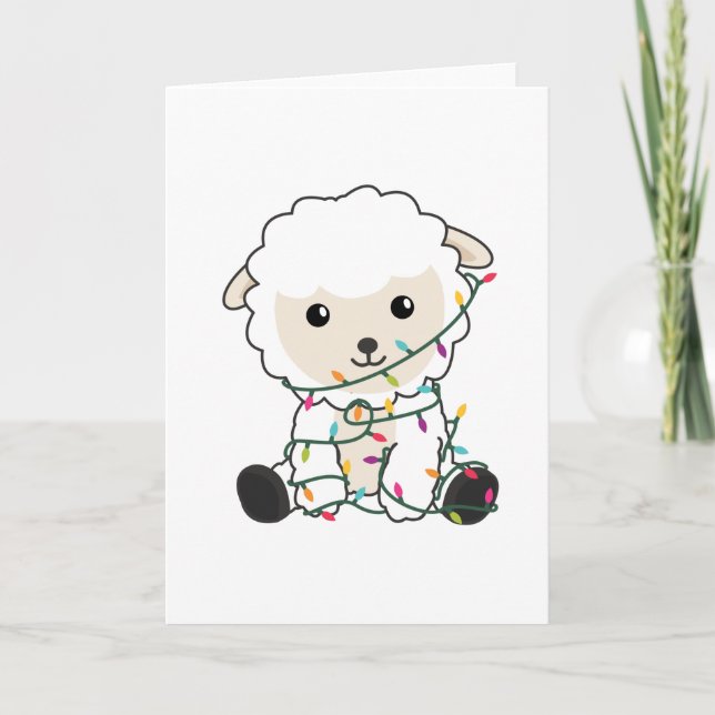 Sheep Christmas Snow Winter Animals Sheeps Card (Front)