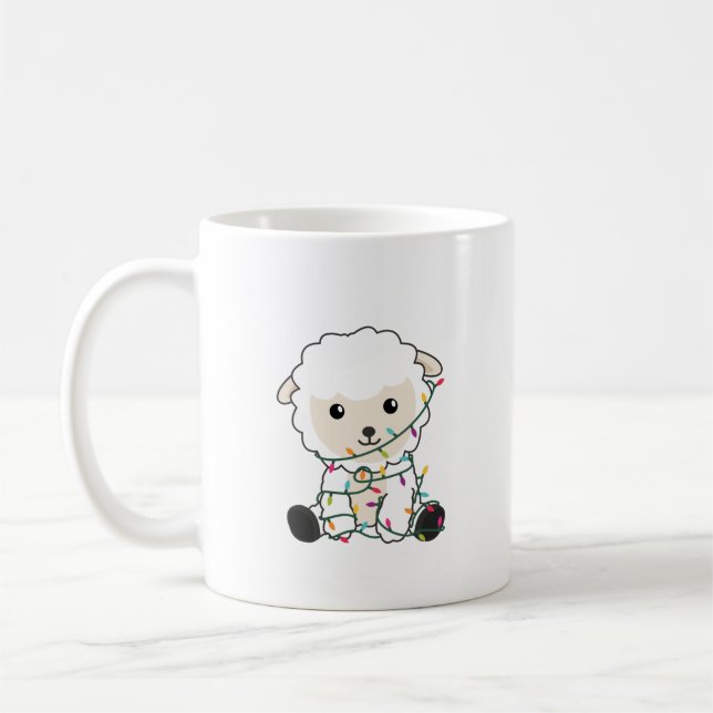 Sheep Christmas Snow Winter Animals Sheeps Coffee Mug (Left)