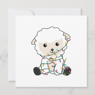 Sheep Christmas Snow Winter Animals Sheeps Invitation