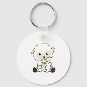 Sheep Christmas Snow Winter Animals Sheeps Key Ring