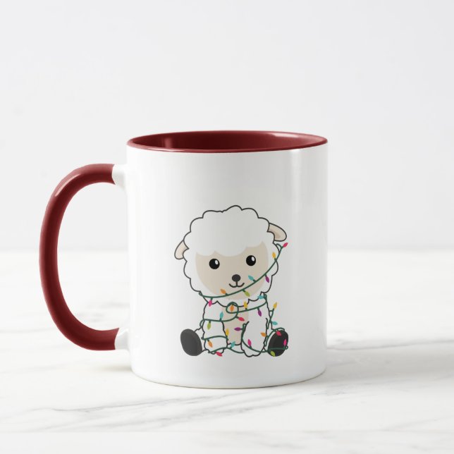 Sheep Christmas Snow Winter Animals Sheeps Mug (Left)