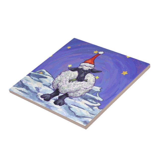 Sheep Christmas Tile (Side)