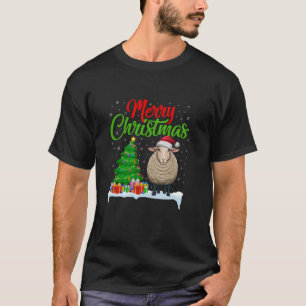 Sheep Christmas Tree Lights Funny Xmas Sheep Lover T-Shirt