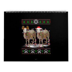Sheep Christmas Tree Lights Santa Animal Gift Calendar