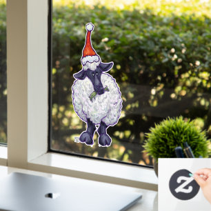 Sheep Christmas Window Cling