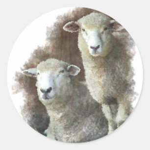 Sheep Classic Round Sticker