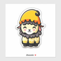 sheep classic Square sticker