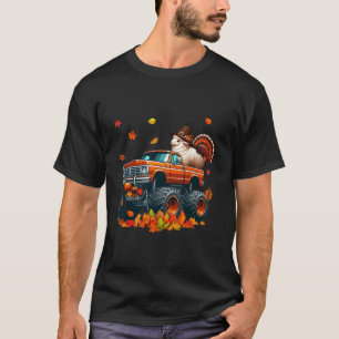 Sheep Cosplay Turkey On Monster Truck Thanksgiving T-Shirt