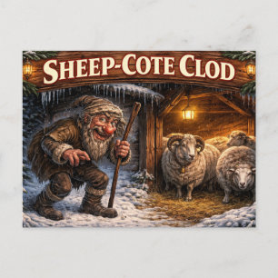 Sheep Cote Clod Icelandic Yule Lad Postcard