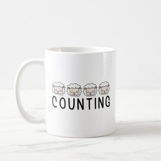 Sheep Counting Coffee Mug (Left)