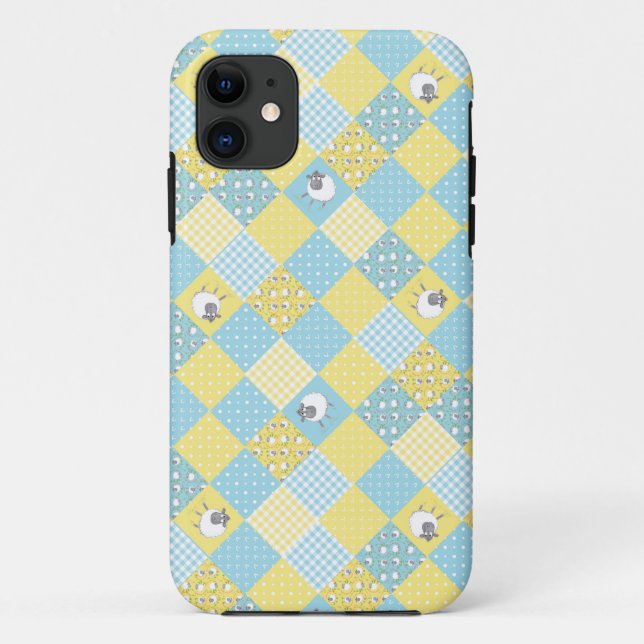 Sheep, Country Faux Patchwork iPhone 5/5s Case (Back)