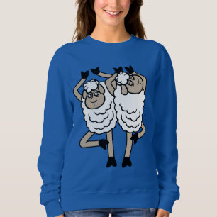 Sheep Couple Annoyed Bothered Tree Pose Yoga Bumpi Sweatshirt