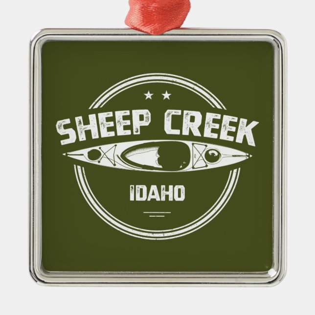Sheep Creek Wild And Scenic River Idaho Kayaking Metal Ornament (Front)