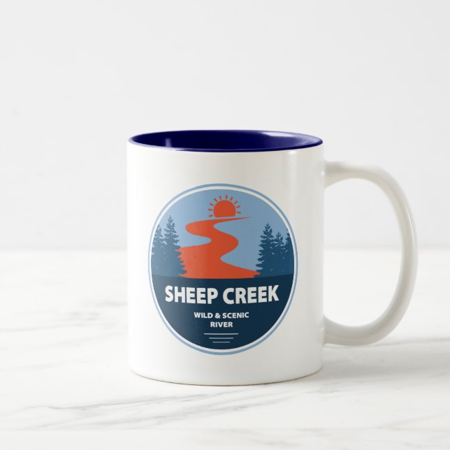 Sheep Creek Wild And Scenic River Idaho Two-Tone Coffee Mug (Right)