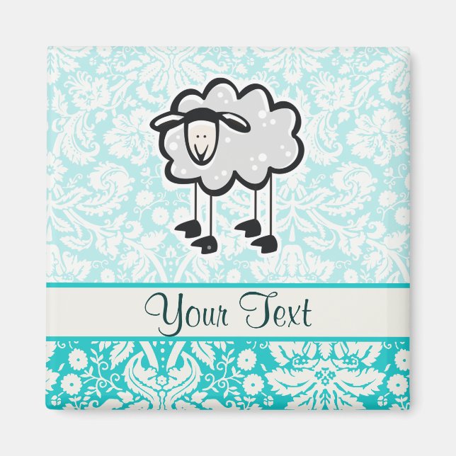 Sheep; Cute Magnet (Front)