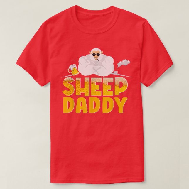 Sheep Daddy Sheep Dad Farmer Poultry Farmer  T-Shirt (Design Front)