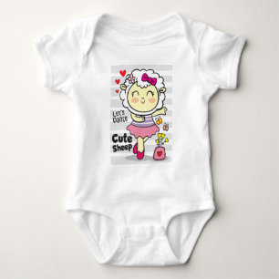 Sheep dance baby bodysuit