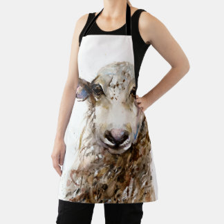 Sheep design All-Over Print Apron