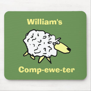 Sheep Design Comp-ewe-ter! Mouse Pad