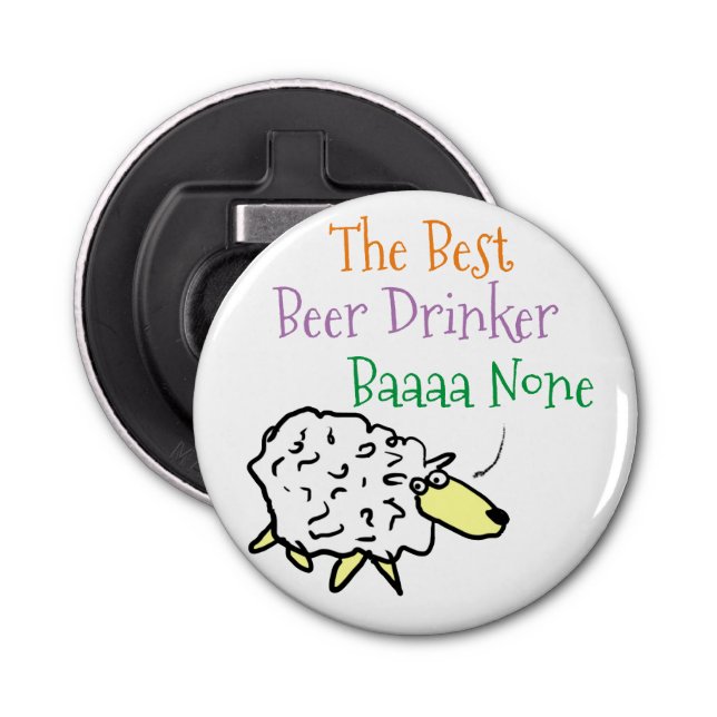 Sheep Design for a Beer Drinker Bottle Opener (Front)