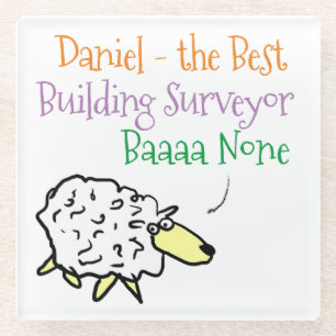 Sheep Design for a Building Surveyor Glass Coaster