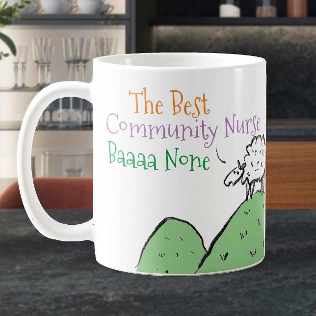 Sheep Design for a Community Nurse Coffee Mug (Creator Uploaded)