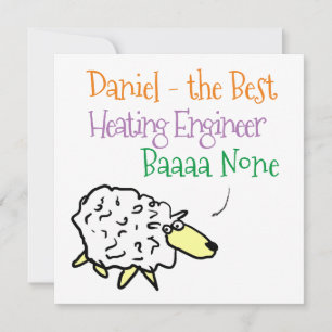Sheep Design for a Heating Engineer Holiday Card