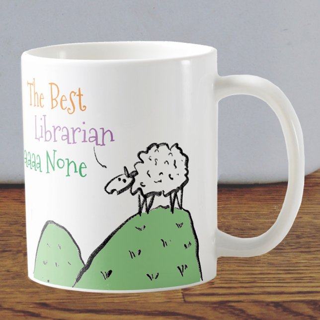 Sheep Design for a Librarian Coffee Mug (Creator Uploaded)