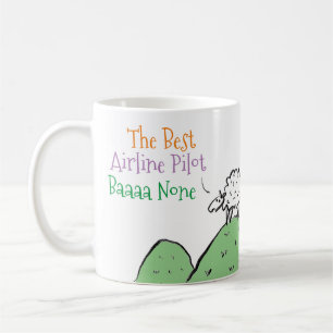 Sheep Design for an Airline Pilot Coffee Mug