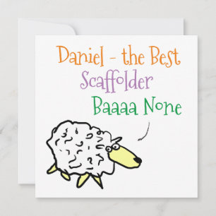Sheep Design for an Scaffolder Holiday Card