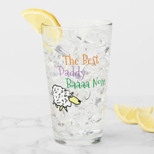 Sheep Design for the Best Daddy Glass