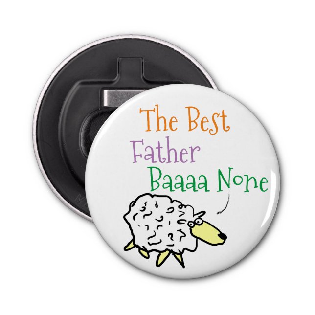 Sheep Design for the Best Father Bottle Opener (Front)