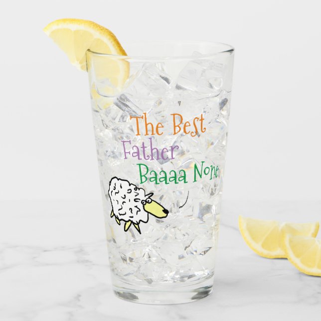 Sheep Design for the Best Father Glass (Front Ice)