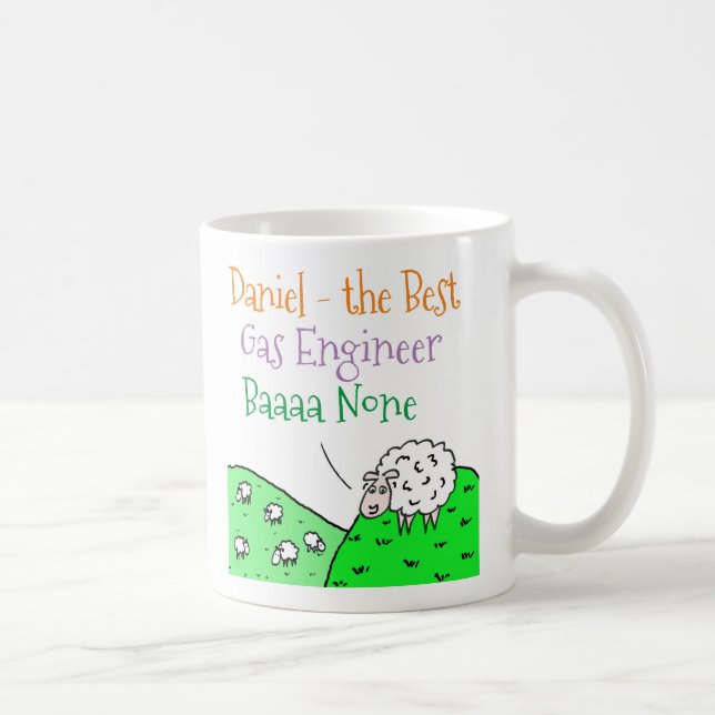 Sheep Design Gas Engineer Coffee Mug (Right)