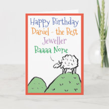 Sheep Design Happy Birthday to a Jeweller